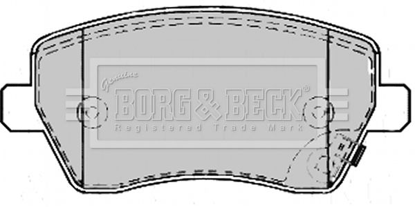 BORG & BECK stabdžių trinkelių rinkinys, diskinis stabdys BBP2169